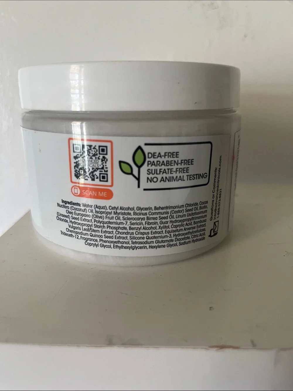 Advanced Clinicals Castor Oil Hair Mask - White & Orange